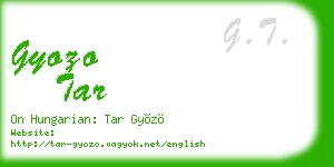 gyozo tar business card